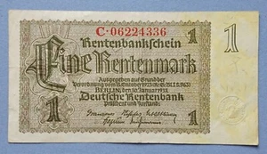 vecchia banconota rendita banconota un marchio di rendita Berlino 30. Gen 1937 C06224336 - Foto 1 di 2
