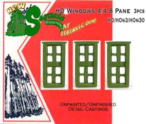 Panel Depot/Station Windows 4/4 8 3 piezas/Modelos Sequoia HOn3/HOn30/FSM (DE LOTE ANTIGUO) - Imagen 1 de 9