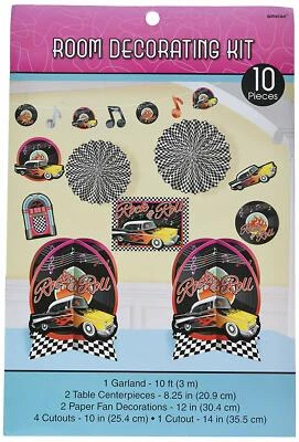 Kit de decoración de habitación suministros de fiesta rock & roll años 50  Foto 1 de 2