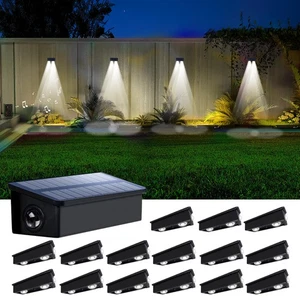 Solar Fence Lights Outdoor Waterproof LED Spot Lens for Step, Wall, Deck, Pat... - Foto 1 di 9