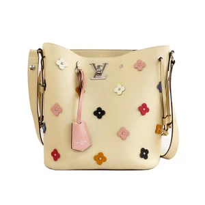 Louis Vuitton Lockme Bucket Flower Shoulder Bag Motif M53081 White 657647 - Picture 1 of 10