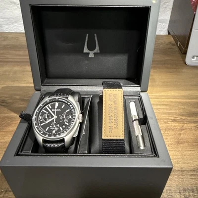 COMO NUEVO - Reloj Bulova Hombre ArchiveLunar Pilot Cuarzo Cronógrafo Negro 96B251 Foto 1 de 4