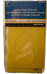 Hillman 847026 Stencil Set 2" Number Letters Punctuation Symbol Reusable Kit New - Picture 1 of 1