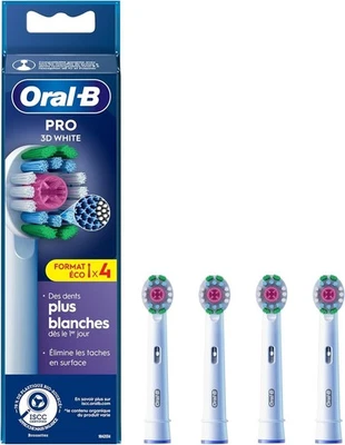 4 Pack Oral-B Pro 3D White White Brushes NEW - Image 1 of 4