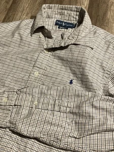 Ralph Lauren Shirt Men's XL Custom Fit Plaid Long Sleeve Button  Preppy - Picture 1 of 6