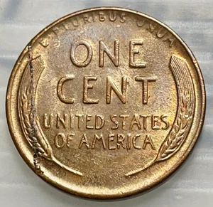 1944 Lincoln Cent Error - Lamination Through Wheat Ear - Picture 1 of 4