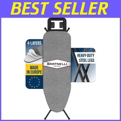 Sturdy 4-Leg Adjustable Ironing Board with Iron Rest - Perfect for Laundry Rooms - Image 1 of 4