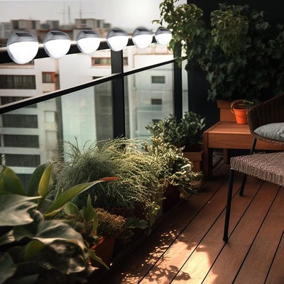 Zaunleuchte Solarleuchte Außenlampe grau LED Gartenleuchte Akku Dekoleuchte  - Bild 1 von 4