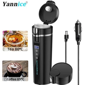 12V/24V Car Heating Cup Electric Heated Travel Mug Thermos Cup Travel Coffee Mug - Picture 1 of 10