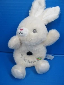 Spark Create Imagine My First Easter Rattle plush bunny 11" white - Picture 1 of 5