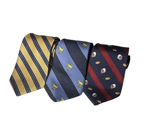 Brooks Brothers Boys youth bundle 3 100% silk preppy neck ties EUC - Picture 1 of 5