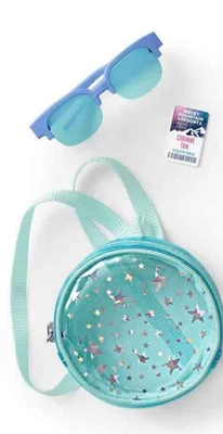 American Girl Corinne встретиться аксессуар синий рюкзак ~ солнцезащитные очки ~ Ski pass новый NOBOX - Изображение 1 из 4