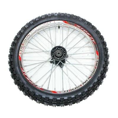 SILVER 15mm Axle 70/100 - 17 17" Inch Front Wheel Rim Tyre PIT PRO Dirt Bike - Image 1 of 4