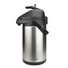 Brentwood 3.5-Liter Airpot Hot &amp; Cold Drink Dispenser Stainless Steel Black