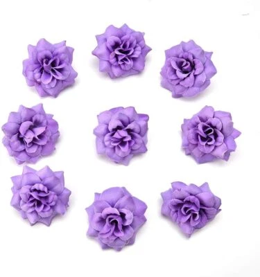 50 Piezas Cabezas de Flores de Rosa de Seda Rosas Artificiales Artesanía a Granel Boda Fiesta Hágalo Usted Mismo Decoración Foto 1 de 4