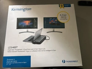 Kensington LD5400T Thunderbolt-3 Dual 4K Dock w/ K-Fob Smart Lock - Win / Mac - Picture 1 of 8