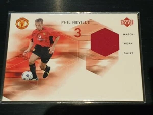 2002 Upper Deck Manchester United Match Worn Phil Neville Game Worn Shirt - Bild 1 von 1