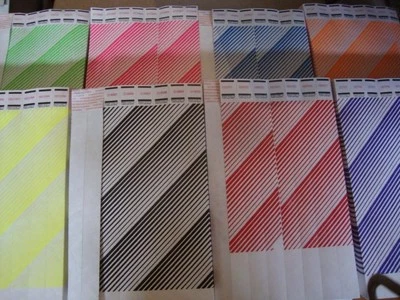 INDIANA TYVEK Stripes Tyvek Wristbands Event Party 3/4" Consecutive 50 100 250 500 1000