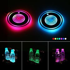 2x 7Color Usb Cup Pad Car Accessories Led Light Cover Interior Decoration Light