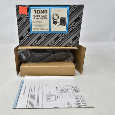 NISSIN MACRO 100AF RING FLASH THYRISTOR TTL MANUAL FLASH MODE FAST RECYCLE TIME - Image 1 of 4