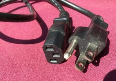 6ft Standard 3-Prong (US) Power Supply Cable Cord (Black) - Image 1 of 4