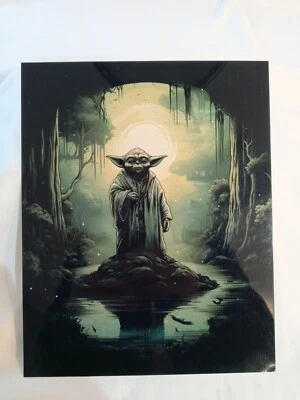 Star Wars Yoda Frameable Metal Tin Sign Art Wall Hanging Disney Collectible  Foto 1 de 3