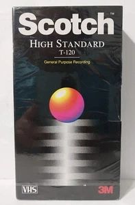 Cintas de video VHS Scotch T-120 de alto estándar en blanco nuevas selladas - Imagen 1 de 4