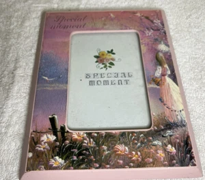 Rosa Blumenmotiv Bilderrahmen Fotorahmen Holzrahmen 5x3 - Bild 1 von 8