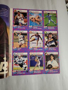 MAY 1993 SPORTS ILLUSTRATED FOR KIDS MAGAZINE ANDRE AGASSI UNCUT SHEET CARDS