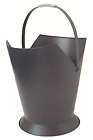 FreePost WC11-G 49cm H Dark Grey Round Tapered Steel Fireside Wood Bucket