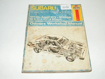 Haynes 1971-1979 Subaru 1100 1300 1400 1600 Reparación Manual - Imagen 1 de 4