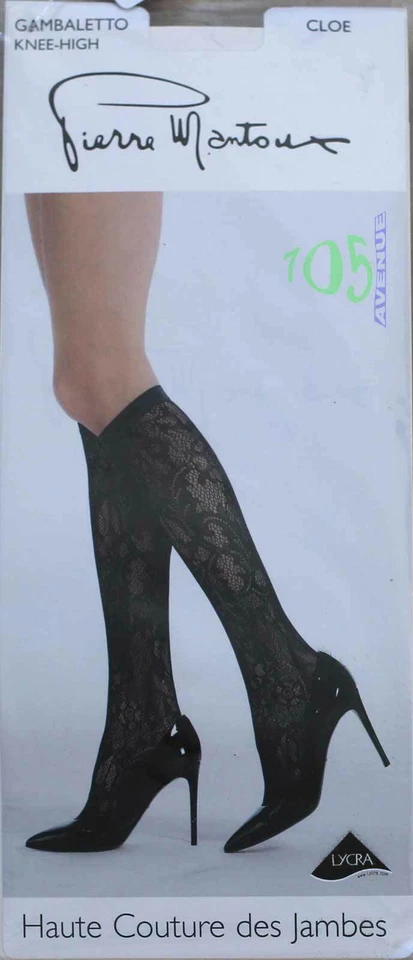 NEUF @@ MI BAS FANTAISIE NOIR + PIERRE MANTOUX + TAILLE UNIQUE - Immagine 1 di 2