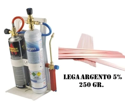 KIT CANNELLO SALDATURA TURBO SET 30 + BOMBOLE & BACCHETTE  RAME (ARGENTO 5%) - Immagine 1 di 4