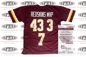 Theismann,Mosely,Brown signed Redskins Custom Redskins NFL MVP Jersey JSA Witess - Picture 1 of 2