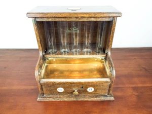 Antique English Pub Cash Register 1910 Gaskell & Chambers Wood & Glass Bar Decor - Imagen 1 de 12