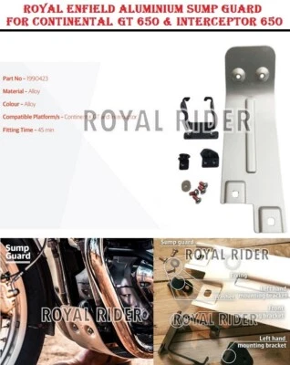 Fits Royal Enfield Aluminium Sump Guard for Continental GT 650 & Interceptor 650 - Imagem 1 de 4
