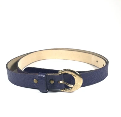 Cinturón Mujer Medio Púrpura De Colección Delgado Estampado Animal Pantalón Pantalón Hebilla Dorada Damas Foto 1 de 4