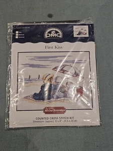 DMC All Our Yesterdays First Kiss 16 Count Counted Cross Stitch Kit K3204 BNIP - Picture 1 of 3