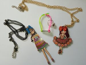 Girls BUNDLE of Costume Jewellery inclu. 2x Necklace&1xNeoncord Bracelet & Ring