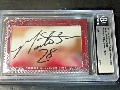 2012 LEAF MONTEE BALL~SILAS REDD AUTO #D 1/1 SIGNED CUT PRE-2013 RC AUTOGRAPH - Image 1 of 2