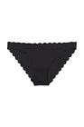 Jessica Simpson Womens Scalloped-Edge Bikini Bottoms,Black,Small