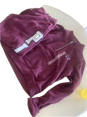 Victorias Secret Pink Burgundy Track Suit Set Size S Nwt Z12 - Image 1 of 4