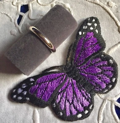 ANILLO MÁGICO NUEVO EN CAJA🛍GEORG JENSEN ORO BLANCO 18k 3,8 mm🤵🏼Banda👰🏻R. 6,4 g. PVP £1025 Foto 1 de 4