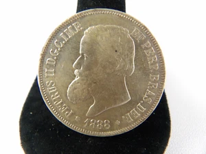 1888 Brazil 2000 Reis - Silver Coin - Petrus II (1) - Picture 1 of 3