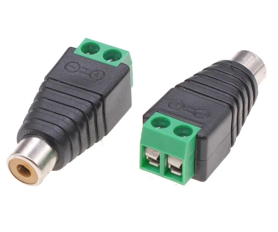 Techly Adattatore Connettore Terminal Block 2-pin a RCA femmina