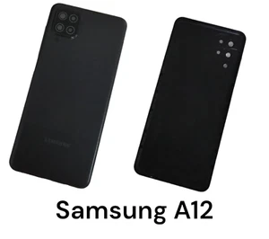 Für Samsung Galaxy A12 SM-A125F Akkudeckel Deckel Backcover Schwarz Top Qualität - Afbeelding 1 van 1