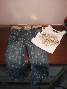 RARO NUEVO G-Unit Vintage Streetwear Logo 2T Jeans + 3T Camiseta Niño Niña Niño - Imagen 1 de 17