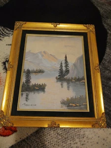 by Rosie L Woods. Signed, Sunset on Lake Framed, & Mint Conditon. - Picture 1 of 6