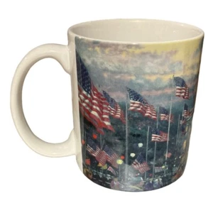 Thomas Kinkade Ceramic Coffee Mug Flags Over The Capitol 2011 Patriotic Art - Picture 1 of 11