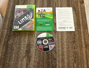 Triple Pack: Limbo, Trials HD and Splosion Man (Microsoft Xbox 360, 2011) Tested - Picture 1 of 6